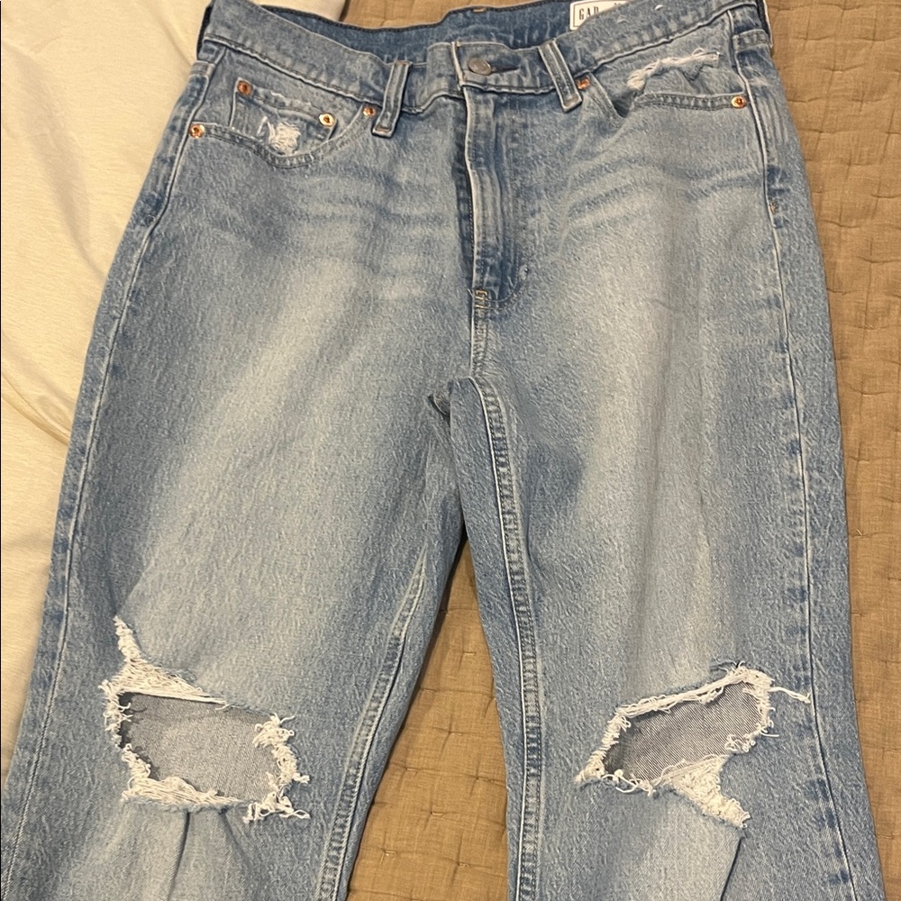 GAP Women's Light Blue Straight Leg Jeans - Picture 3 of 3